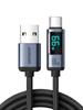 Jiletang 100W Aluminum Alloy PD20 Fast Charging Braided Cable for Mobile Phones, 66W Flash Charging, Digital Display