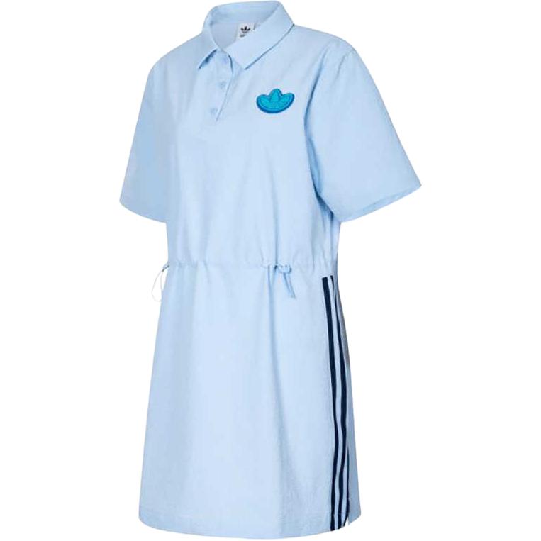 adidas Originals Women s Polo Shirt Dress Light Blue JI7478 S