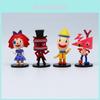 Cute Q-version Magic Number Circus Pvc Model Toy Rabbit Clown Figure Cake Decoration 7-8cm