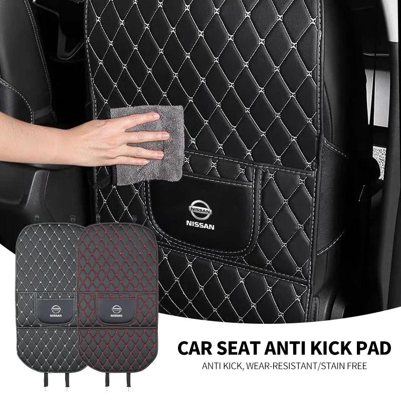 Car Anti-kick Mat Car Seats Anti Kick Pad Mat For Nissan J10 X-Trail Qashqai Juke Leaf Micra NOTE Patrol Gadgets Accessories