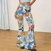 Women's High Waist Flared Yoga Pants Stretch Slim Fit Casual Long Trousers Soft Breathable Fabric Comfortable Design Suitable for Daily Wear