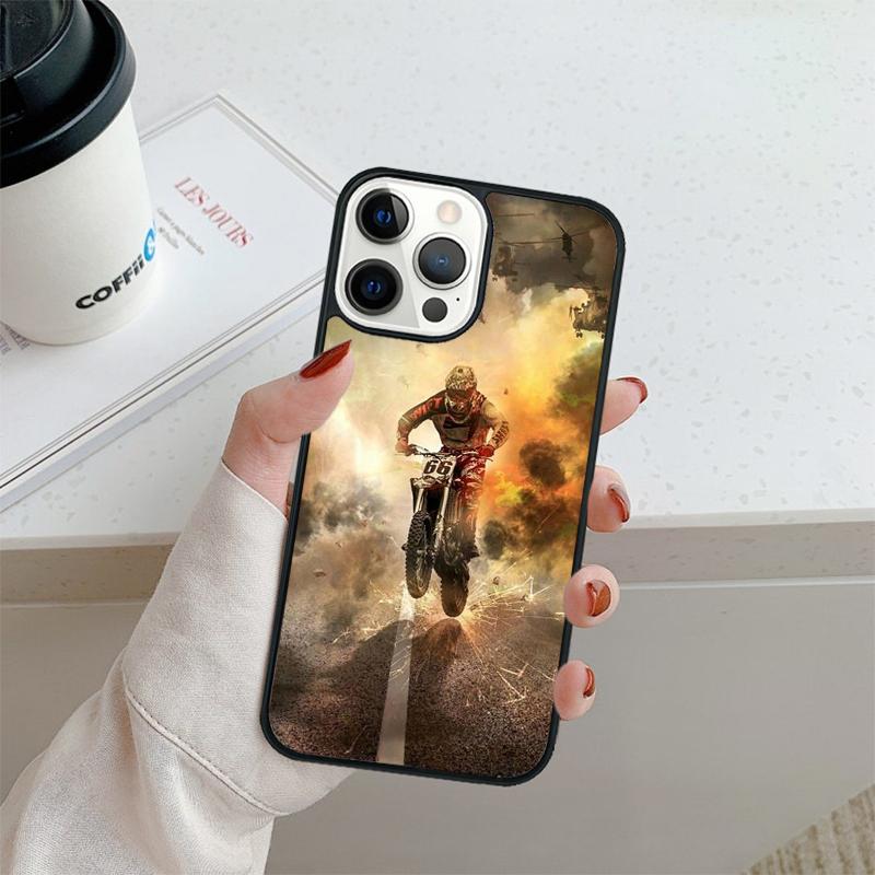 Moto Cross Motorcycle Sports Phone Case For iPhone 17 Air 16 16e 15 14 plus 11 12 13 pro max Shell Cover coque