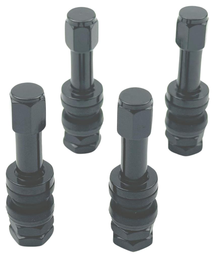 HTharros Air Valve, Universal, Car, Motorcycle, Tire, Tubeless, Long, Black, Aluminum, 0.4 inches (11.5