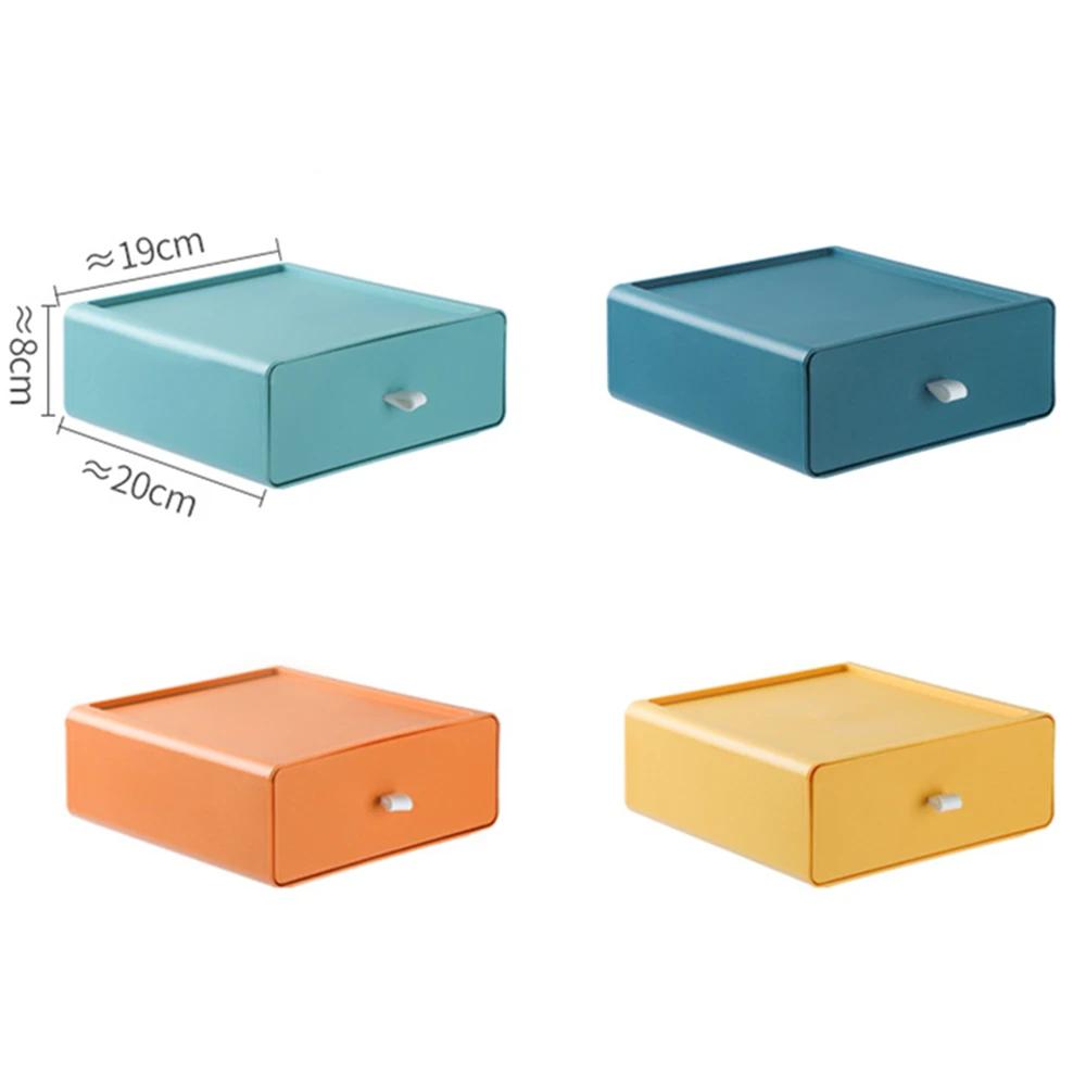 Stackable Desktop Organizer Drawer Makeup Storage Box Cosmetic Rack Jewelry Container Large Capacity Storage Medicine Case Box