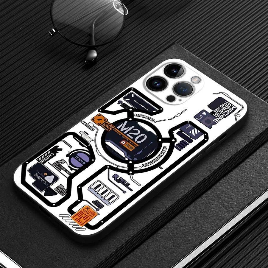 Retro Mecha Style Funda Phone Cover Phone Case for Apple iPhone 17 Pro Max XR XS MAX 12 14 11 13 17e Air 15 Pro 7 8 16