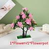 Artificial Potted Rose Plant With Durable Plastic Foam For Home Decor And Gifts