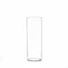 Modern Minimalist Glass Vase, Cylindrical Transparent Flower Container, Countertop Decor for Living