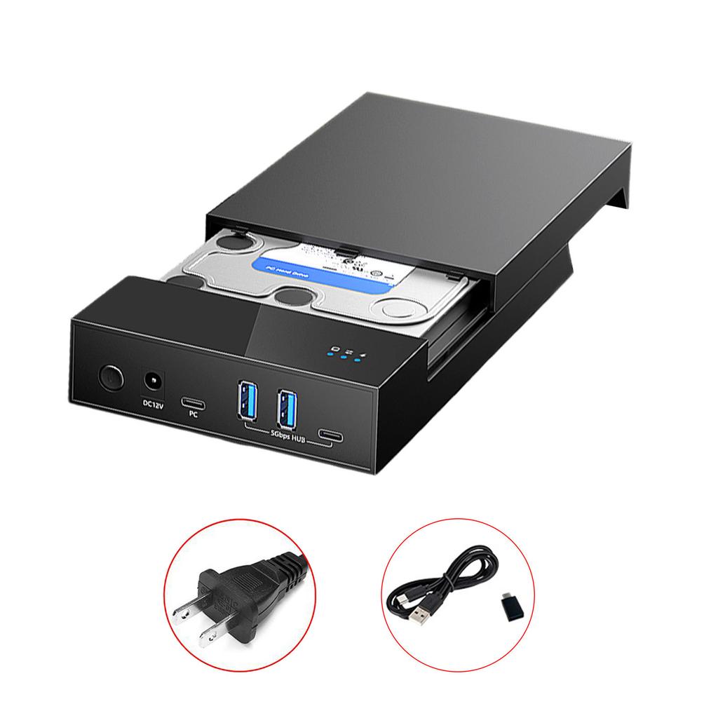 USB 3.0 External Hard Drive Enclosure Case For 3.5 And 2.5Inch SSD/HDD Up To 20TB With UASP TRIM Support