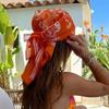 Luxury New Print Silk Scarf Women Versatile 70 Neckerchief Thin Retro Outdoor Scarf Bandana Square Scarf