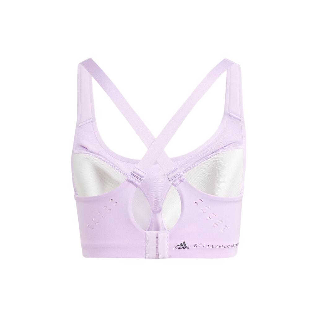 Adidas X Stella McCartney Collaboration Letter Logo Print High Support Sports Bra Women underwear Pink Purple II3229