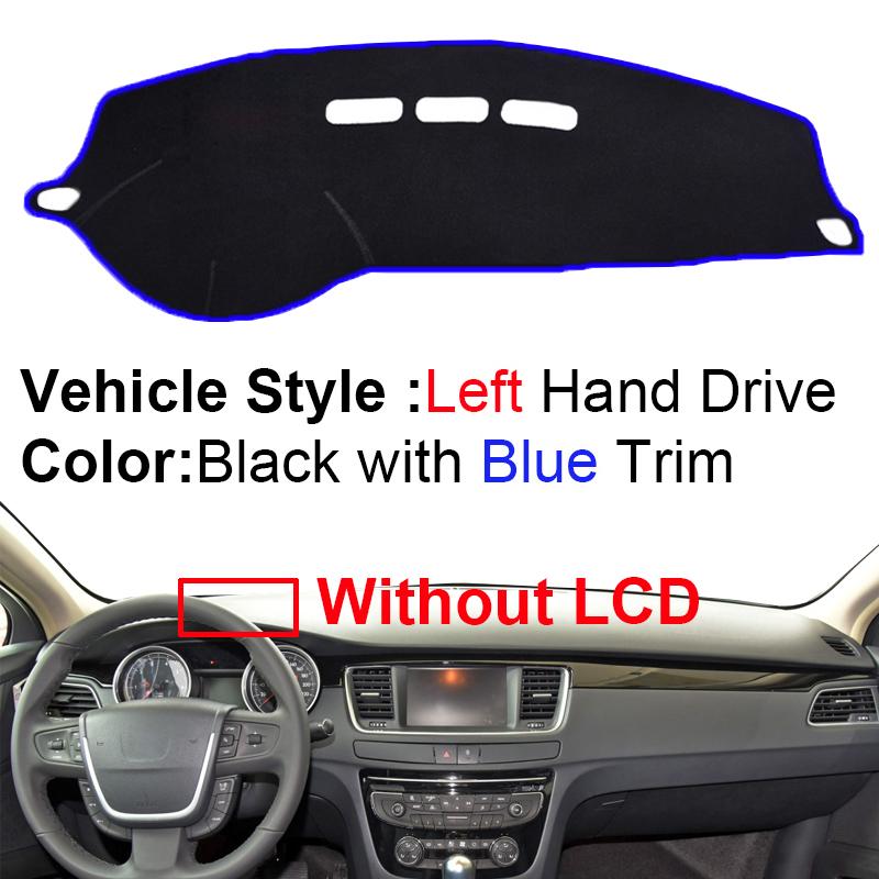2 Layer Car Dashboard Cover Carpet for Peugeot 508 508sw 508RXH 2010 - 2018 LHD RHD Rug Pad Dashmat Sun Shade Car decoration