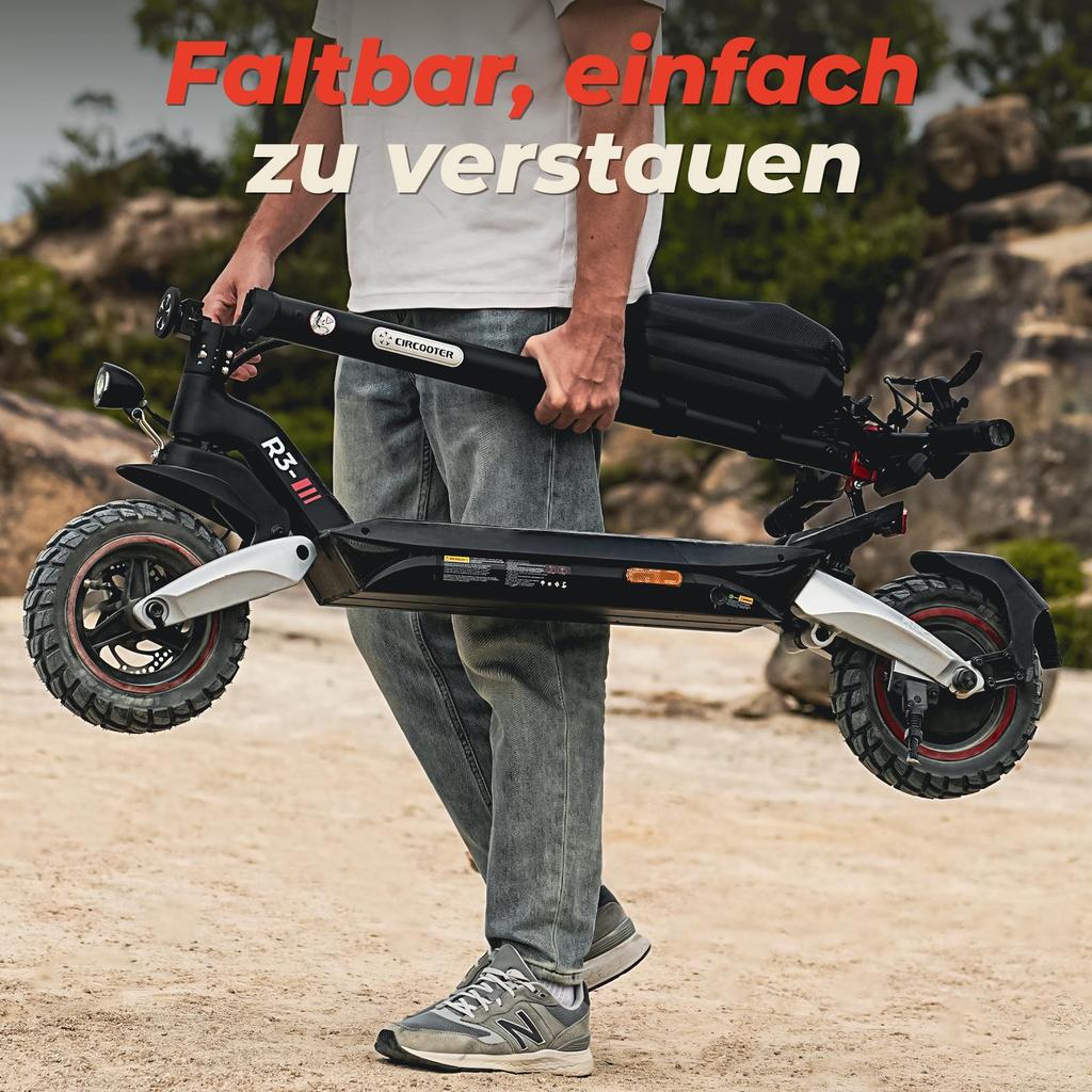 Elektroroller Faltbarer CIRCOOTER R3 Straßenzulassung 1000W Motor 20Km/h Höchstgeschwindigkeit 48V 15AH 80Km Reichweite Neu