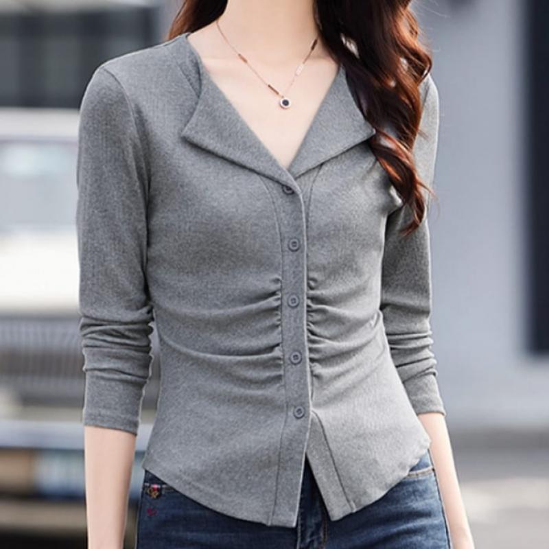 NaVaVa Slim FiT V Neck Collar Long sleeVe T shirT nT3248