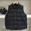 High-end White Duck Down Down Vest Women's Winter Fashion Small Gold Buckle Warm Light Small Vest