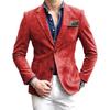 Spring Autumn Men's Suit Jacket Single-Breasted Suede Thin Coat Casual Blazers Street Outerwear Male Clothing