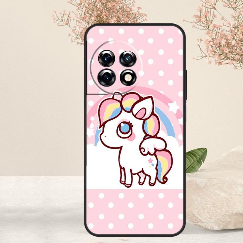 

Cute Rainbow Unicorn Case For OnePlus 12R 10T 8T 9R 10R OnePlus 12 11 9 10 Pro Nord CE 2 3 Lite N10 N20 N30 Cover OnePlus 8T