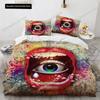 Big Eye Duvet Cover Cover Colourful Painting Art Comforter Cover King Queen Size For Teens Adults Kids Polyester Bedding Set