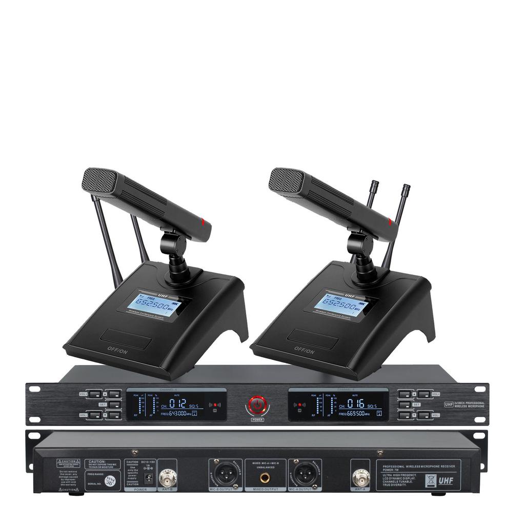 Wireless True Diversity Dual Conference Microphone - In Stock