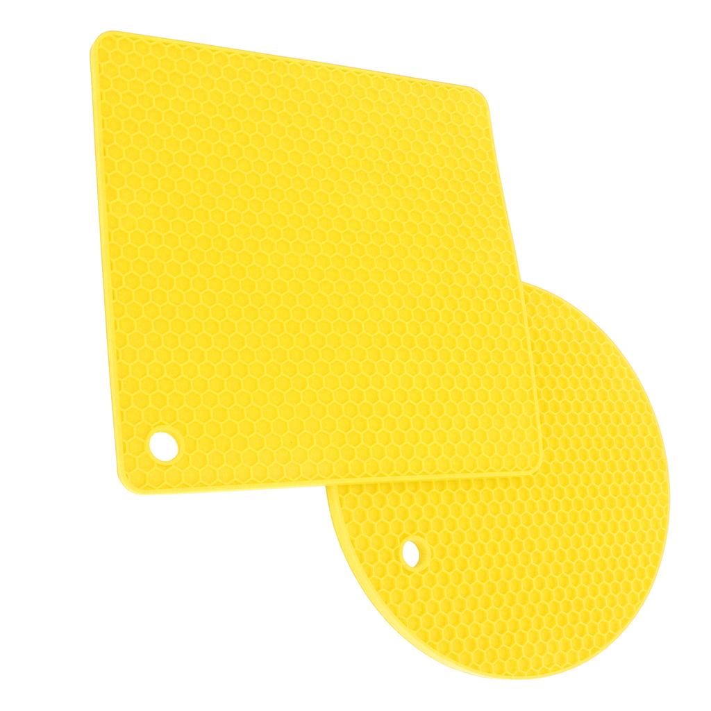 5 PCS 2 Round 3 Silicone Mat Multipurpose Hot Pads for Hot Dishes Tables