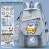 Fatty Shark Backpack: Lightweight, Cute, Large Capacity Schoolbag for Grades 3-6 Boys & Girls