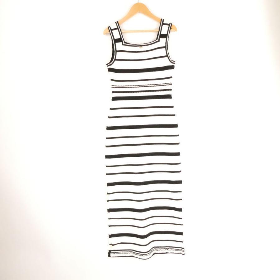 Unused Lily Brown MARY QUANT collaboration LWNO254014 Dress F Long Length Tank Top Border Black AD1040A1