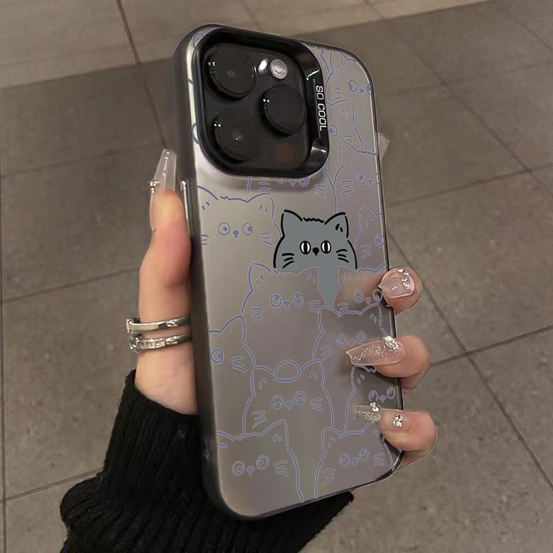 Kitten Pattern Mobile Phone Case For  Mi 13 12 11 Lite 5G NE 14 13T 12T Poco X6 X5 F5 M6 Pro Matte Laser Shockproof Cover