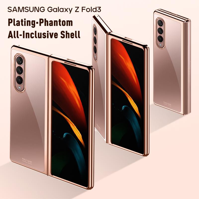 Für Samsung Galaxy Z Fold 3, harte, hochwertige, transparente, kristallklare, solide PC-Hülle, Schutzhülle für Z Fold 3 5 g (2021 )