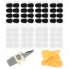 64pcs Food Grade Silicone 0.8mm 0.5mm Oval Mouthpiece Cushions Alto Tenor Saxophone Clarinet Beginner Enthusiast