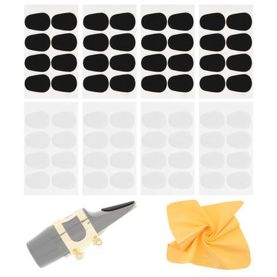 64pcs Food Grade Silicone 0.8mm 0.5mm Oval Mouthpiece Cushions Alto Tenor Saxophone Clarinet Beginner Enthusiast