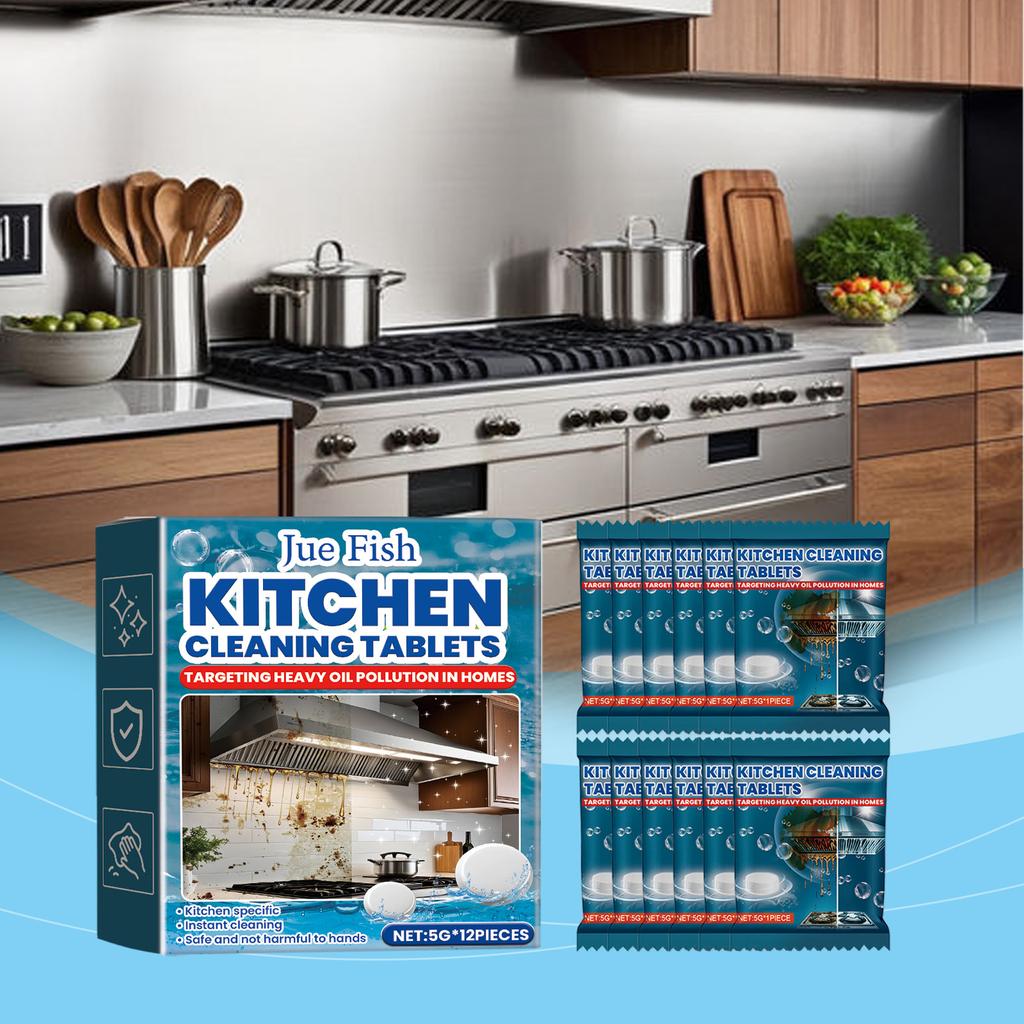 Šumivé tablety na dekontaminaci a odstranění oleje pro domácnost, multifunkční čisticí nástroj na mytí nádobí