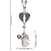 1 Pezzo Angelo Cristallo Cuore Alato Ornamento Volante Interni Auto Specchietto Retrovisore Decorazione da Appendere Borsa Maniglia Porta Casa Ciondolo Regalo
