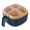 Four-Compartment Kitchen Seasoning Storage Box with Lid for Salt, MSG, and Pepper.