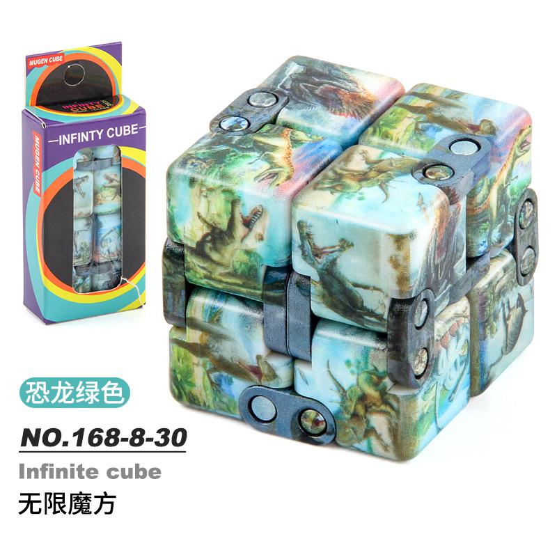 New Strange Decompression Toy Uv Printing Infinite Rubik'S Cube, Decompression Folding Variety Rubik'S Cube Fingertip Rubik'S Cube