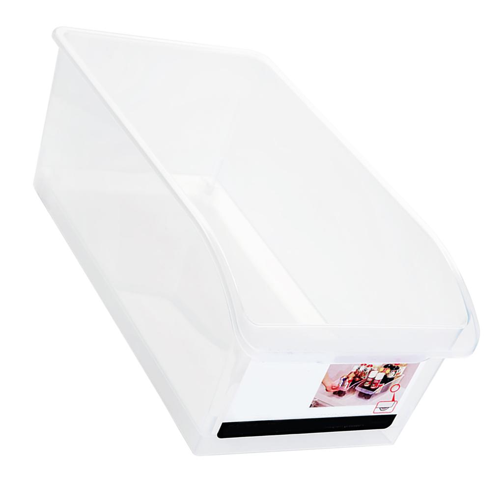Fridge Drawer Organizer Bin Easy Access Clear Plastic Ample Capacity Versatile Pull Out Storage