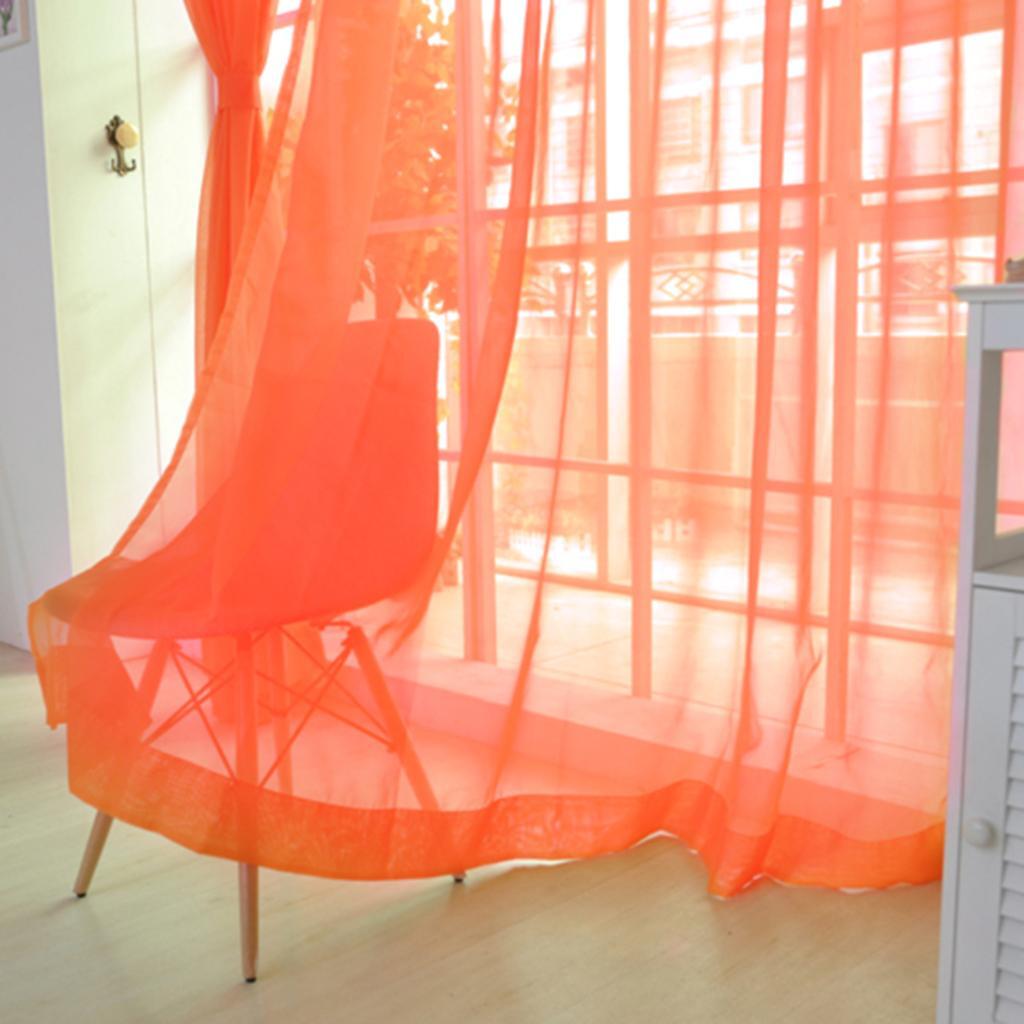Elegant 2 Panel Kitchen Curtain Sheer Door Window Voile Drape 200x270cm