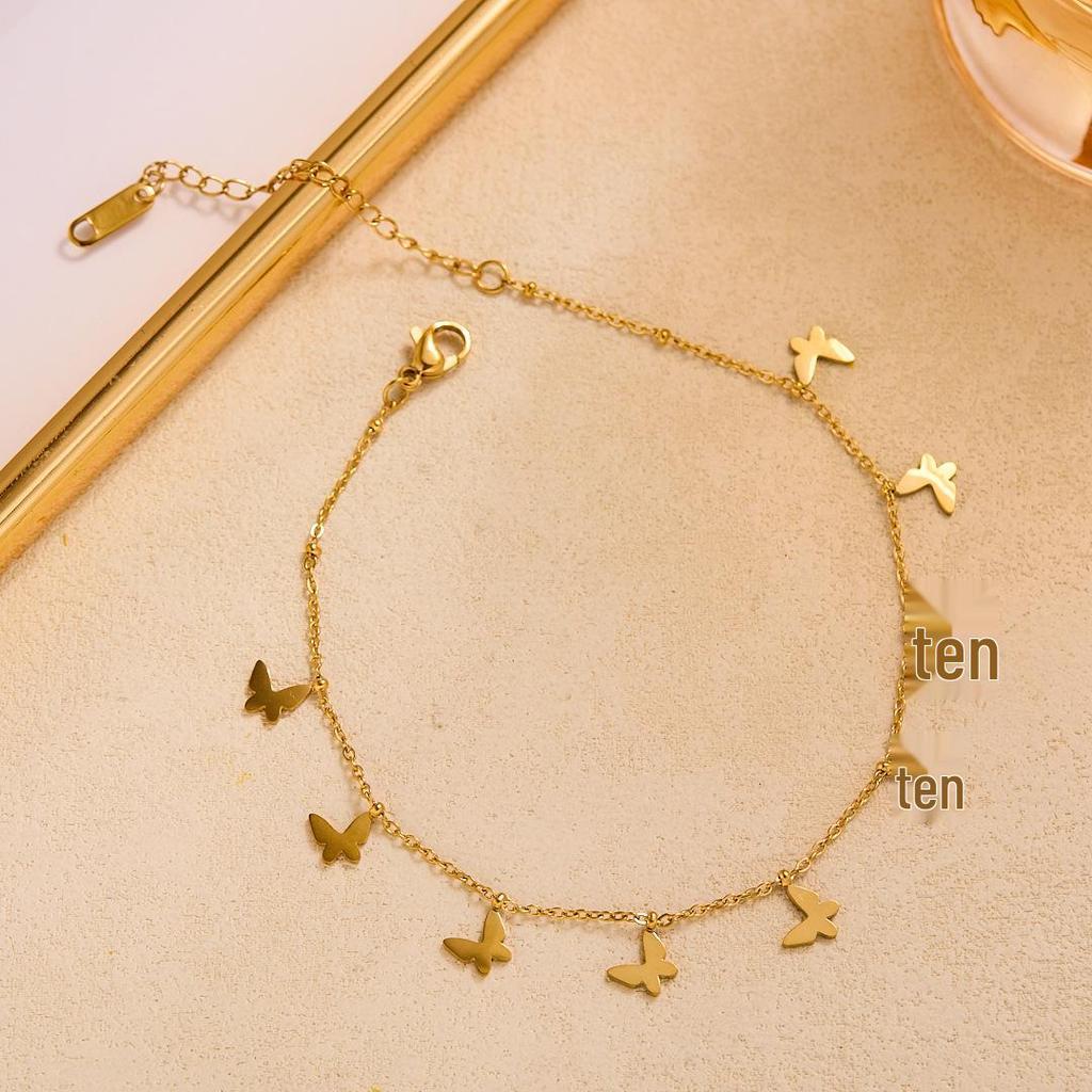 Stylish Titanium Steel Heart Anklet for Women – Durable, Versatile Beach Foot Chain