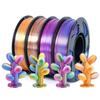 1 kg Hedvábné Duhové Pla Filament 1,75 mm Lesklý Vícebarevný Filament pro 3D Tiskárnu Rychlá Změna Barvy +/-0,03 mm 1 kg Cívka