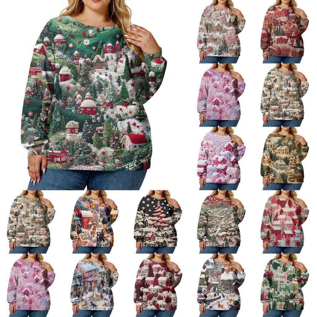 Christmas Sweatshirts For Women Sweater Cute Shirt Fall Pullover Top