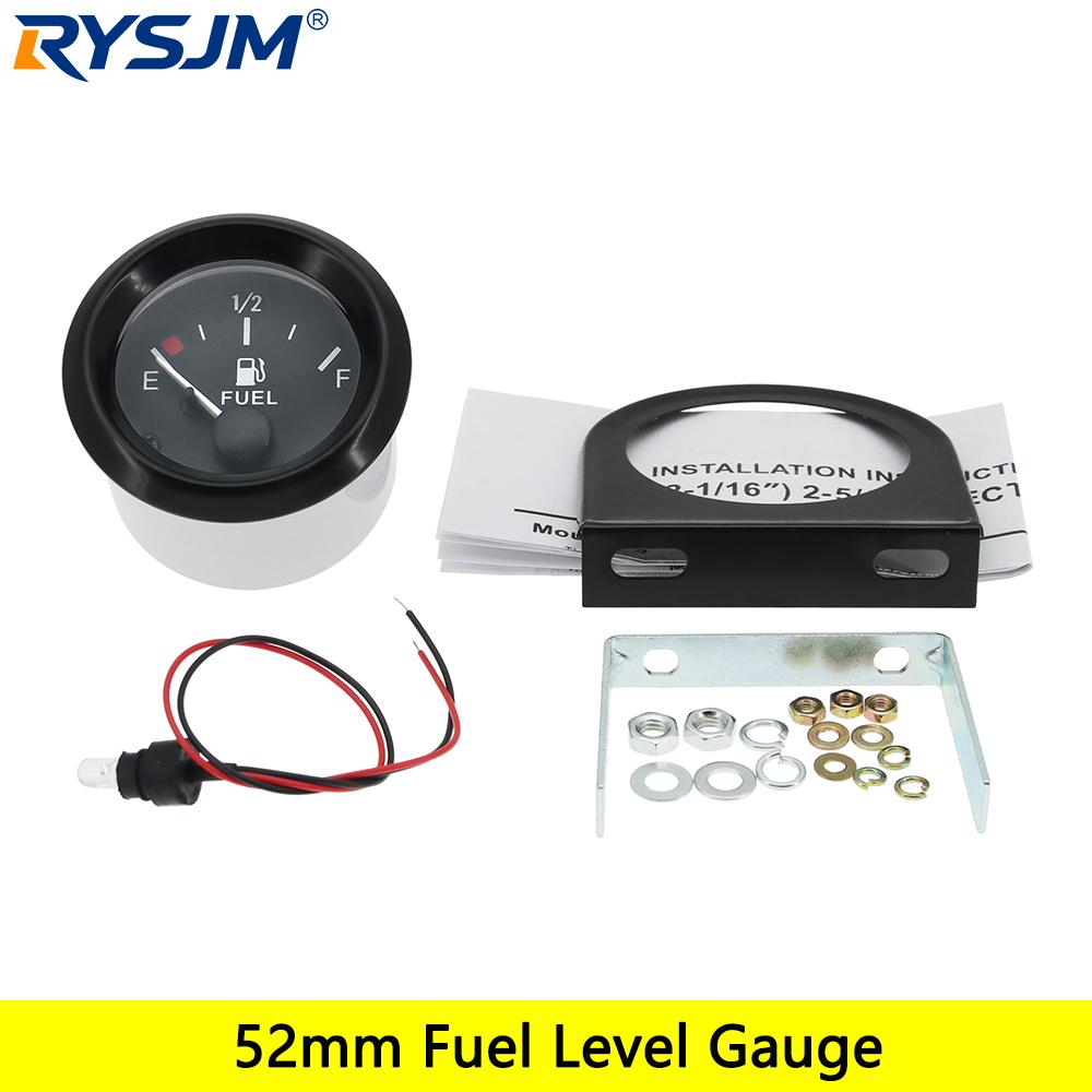 52mm Oil Pressure Water Temperature Oil Temp Voltmeter Fuel Level Gauge Meter With Bracket Pod Holder 12V Universal Vehicle