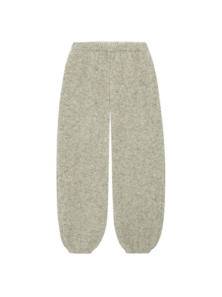 SALAD BAGUNI Boucle Wide Jogger Pants - Cream