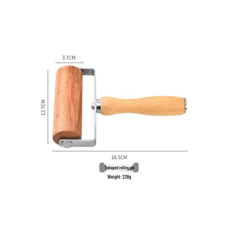 Edelstahl-Gitterroller für Pizza mit Holzgriff