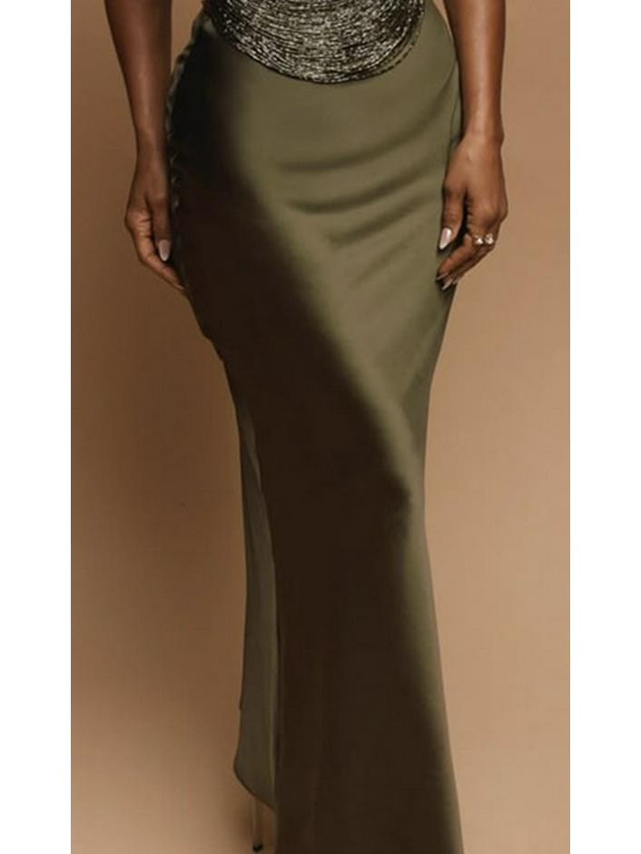 

Elegant Mermaid Skirt Suit with Tassel Patchwork: LX0220 Extra Large