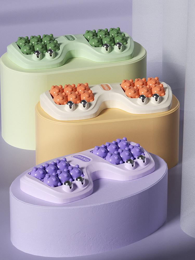 Foot Roller Massager Foot Massage Magnetic Bead Roller Multi-Point Foot Massage Foot Therapy Rubbing Foot Massager Tri Color