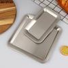 Luxury Square Rectangular Stainless Steel Serving Tray Cafe Cake Dessert Plate Storage Trays Home Kitchen Storage Table Dish