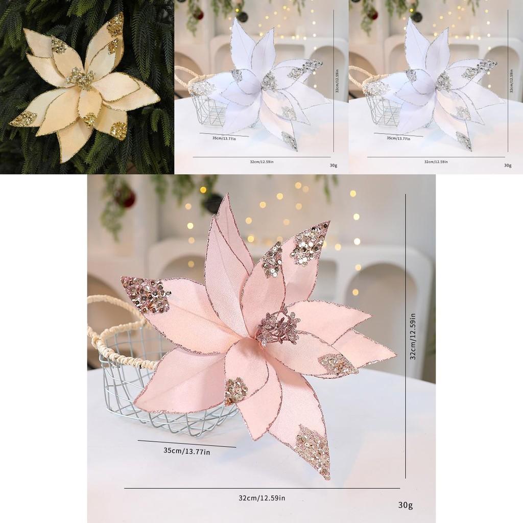 Weihnachtsblumengesteck mit weichem Stoffmaterial für festliche Heimdekoration