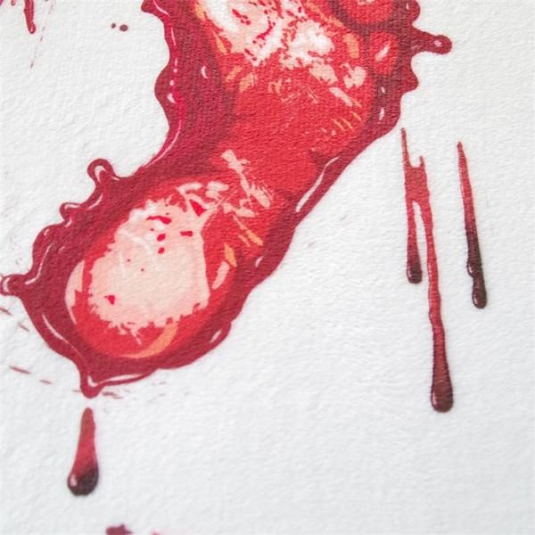 Bathmat Blood Scare Your Friends Bloody Footprint Bath Bathroom Mat Nonslip Bathroom