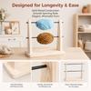 Double Layer Yarn Spinner Holder Solid Wood Spindle Winder Multi-purpose Wool Storage Rack  Crochet
