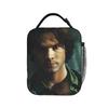 Sam Winchester Supernatural Lunch Bag Casual Lunch Box Travel Portable Zipper Tote Food Bags For Girls Oxford Print Cooler Bag