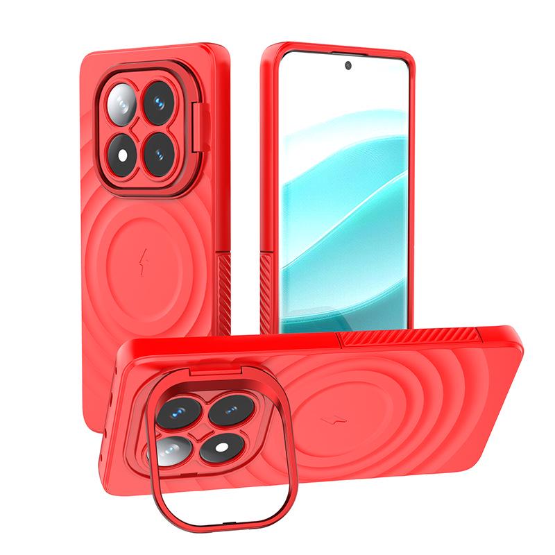 Redmi Note 14 Pro+ Magnetisk TPU Mykt Skall Deksel med Stativ & Linsebeskyttelse