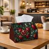 1pc Baroque Pomegranate Tissue Box Holder | Multi Functional Napkin Dispenser, Two Sizes Available Suitable for Home, Parties, Car Decoration Dark Moo